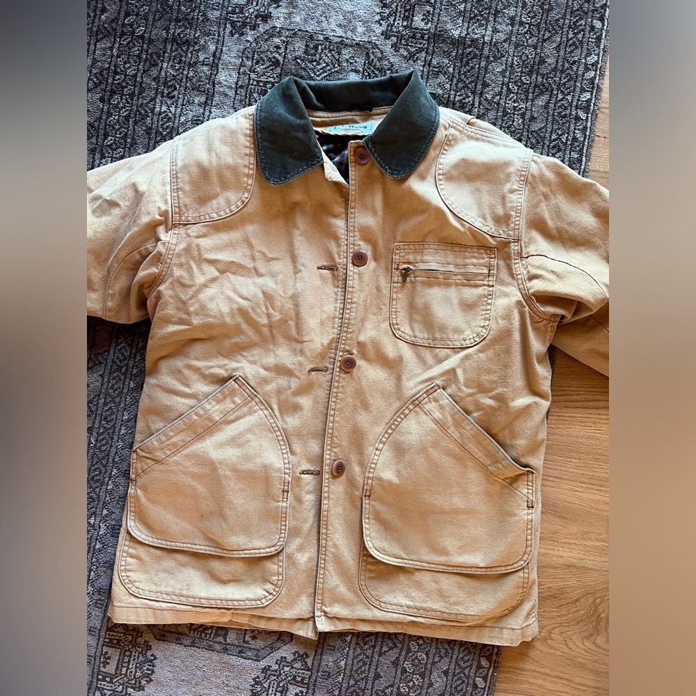 Women’s LL Bean Vintage Chore Barn Coat w/detachable quilted flannel lining